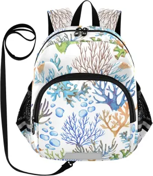 Watercolor Corals Little Kid Toddler Backpack Baby Boys Girls Kindergarten Pre School Bags Cute Cartoon Backpacks for children