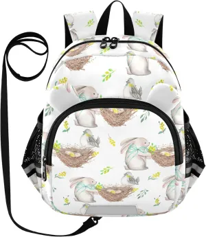 Watercolor Easter Rabbits Little Kid Toddler Backpack Baby Boys Girls Kindergarten Pre School Bags Cute Cartoon Backpacks for children