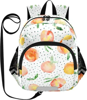 Watercolor Peaches Painted Little Kid Toddler Backpack Baby Boys Girls Kindergarten Pre School Bags Cute Cartoon Backpacks for children