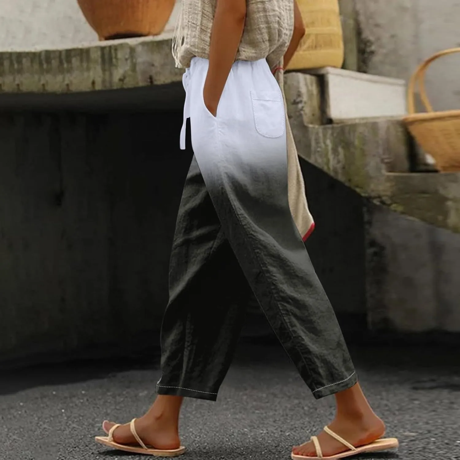 Wide Leg Pants Everyday Casual Drawstring Pants Black Dress Pants Women Church Outfits for Women s