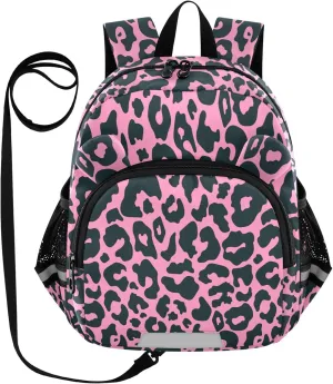 Wild Animal Cheetah Skin Pink Little Kid Toddler Backpack Baby Boys Girls Kindergarten Pre School Bags Cute Cartoon Backpacks for children
