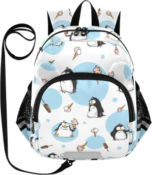 Winter Cute Penguin Little Kid Toddler Backpack Baby Boys Girls Kindergarten Pre School Bags Cute Cartoon Backpacks for children