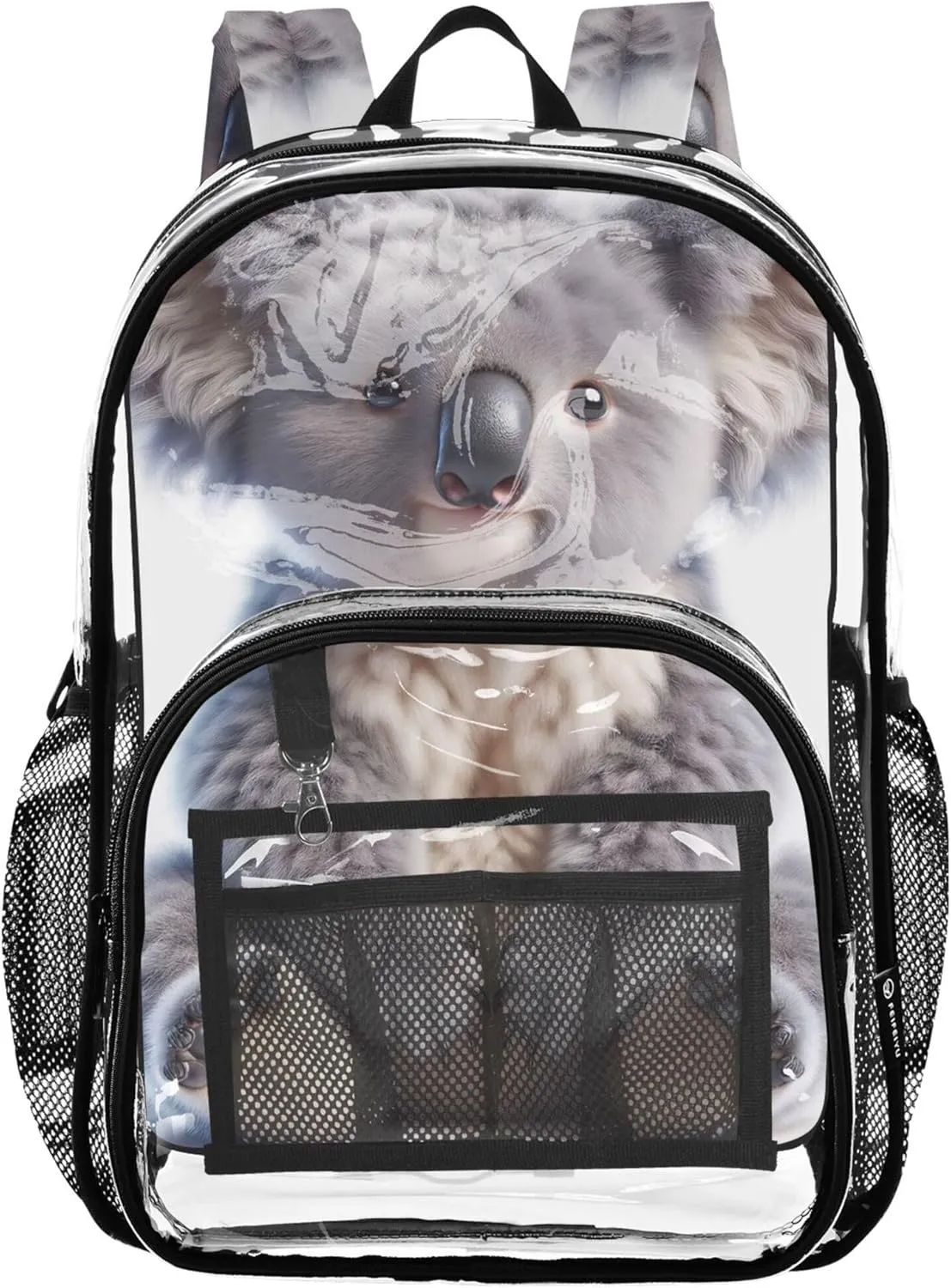 Women Clear Backpack Cute Koala Bear Cute Animal Kids Backpack for Girls School Clear Shoulder Bag