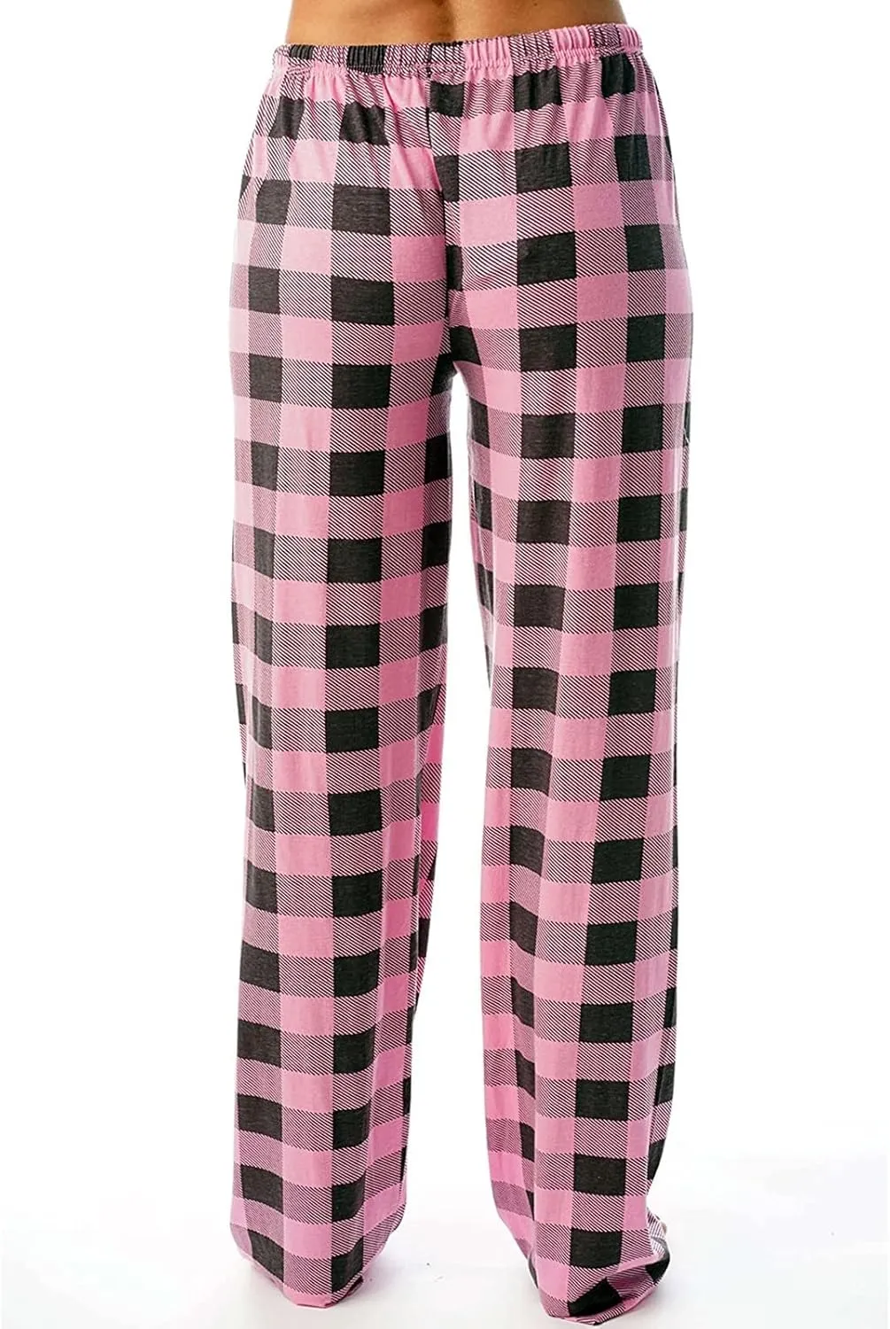 Women Plaid Printed Pants Full Length Long Trousers Sports Pants Business Casual Trousers