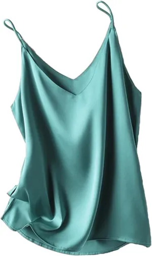 Women Summer Camisole Slim Vest Sexy Sleeveless V-Neck Tee Tank Solid Crop Tops