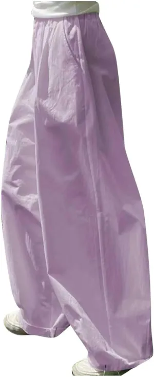 Women's Baggy Linen Pants Summer Casual Wide Leg Palazzo Trousers High Waisted Relax Fit Lantern Slacks with Pockets