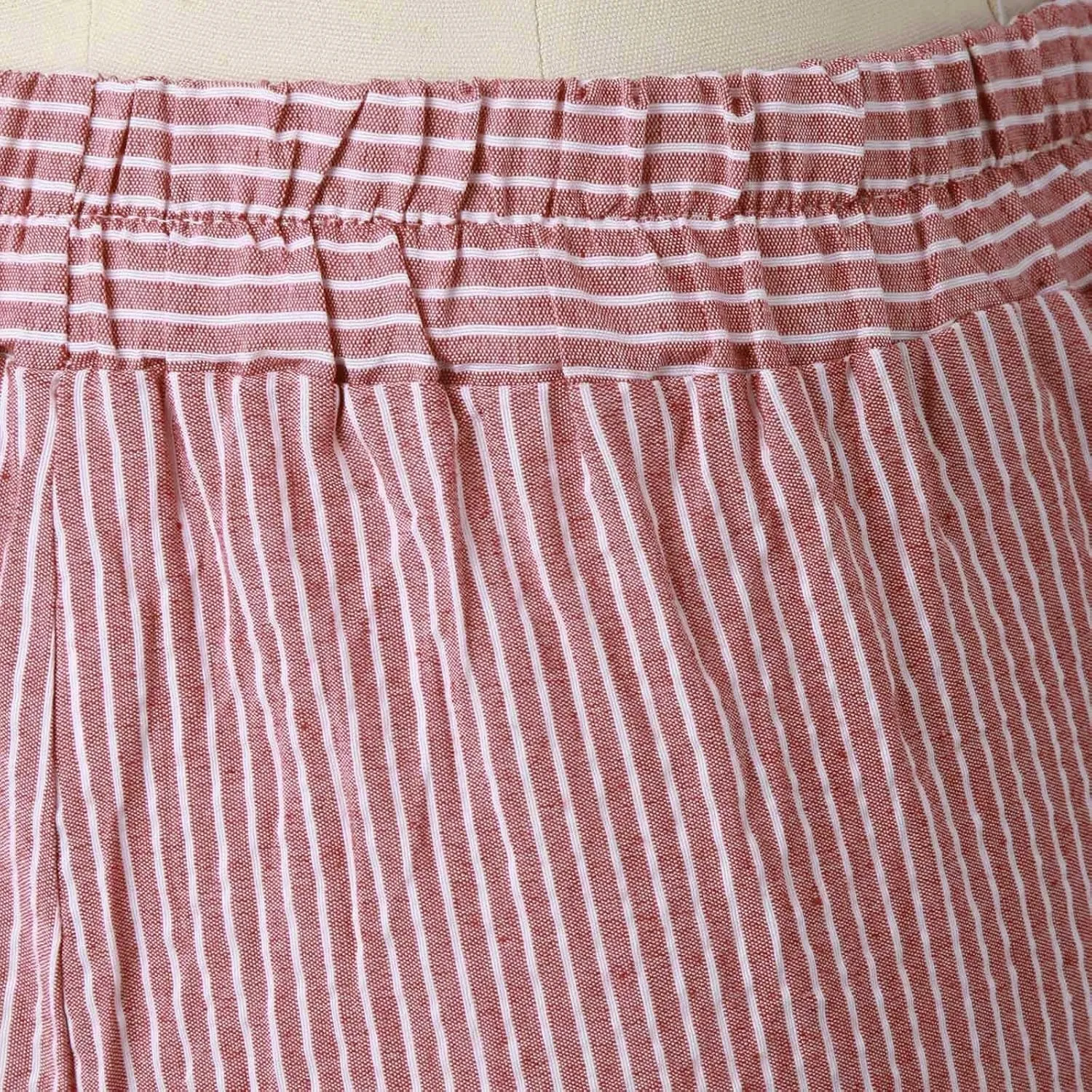 Women's Capri Pants High Waist Drawstring Cinch Bottom with Button Cotton Loose Casual Trouser with Pockets