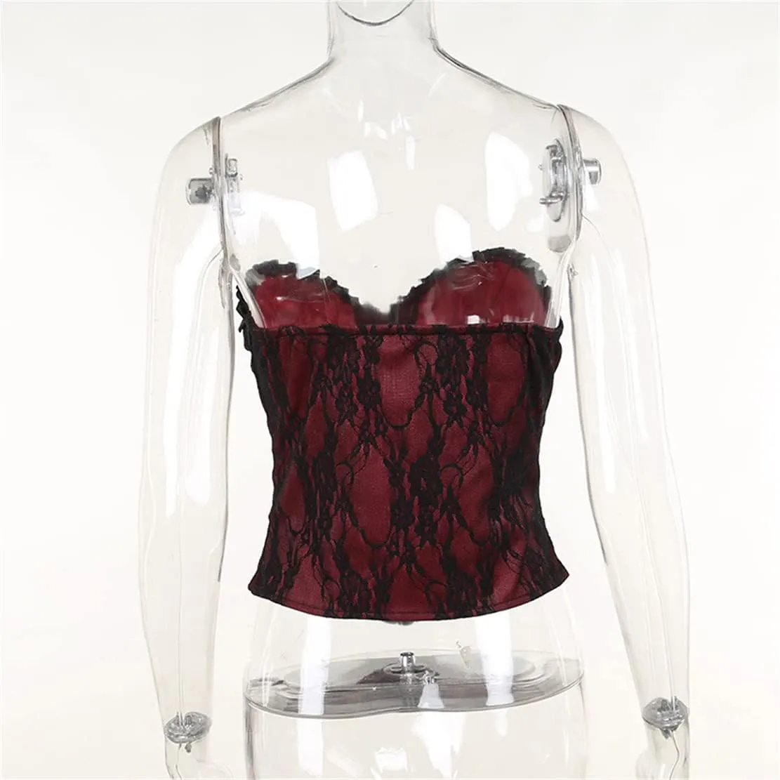 Womens Gothic Crop Top Goth Grunge Lace Tank Tops Punk Y2k Cami Alt Shirts Streetwear Casual Camisole
