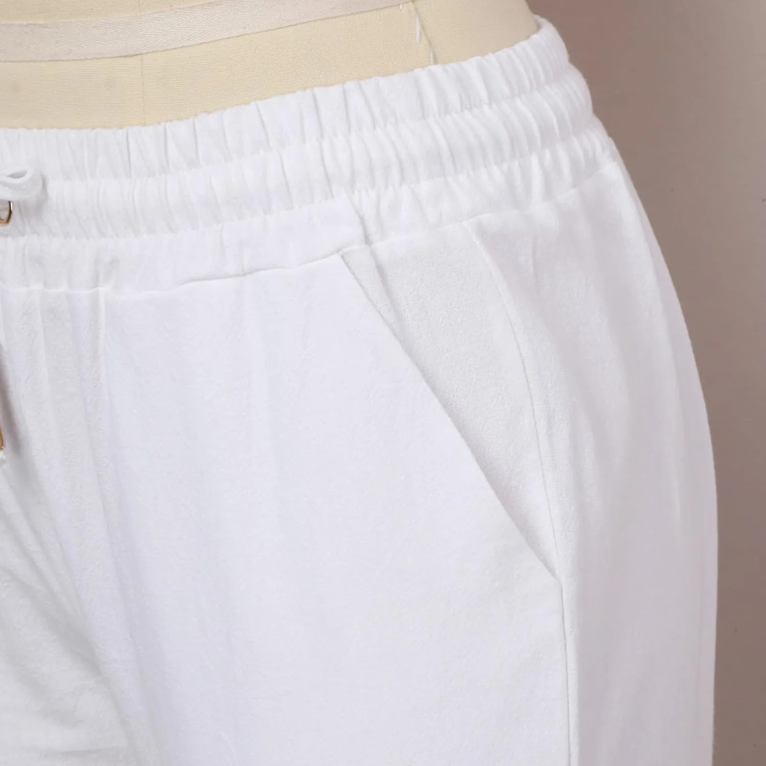 Womens High Waist Summer Linen Pants Baggy Straight Leg Casual Pants with Pockets Drawstring Comfy Lounge Trousers