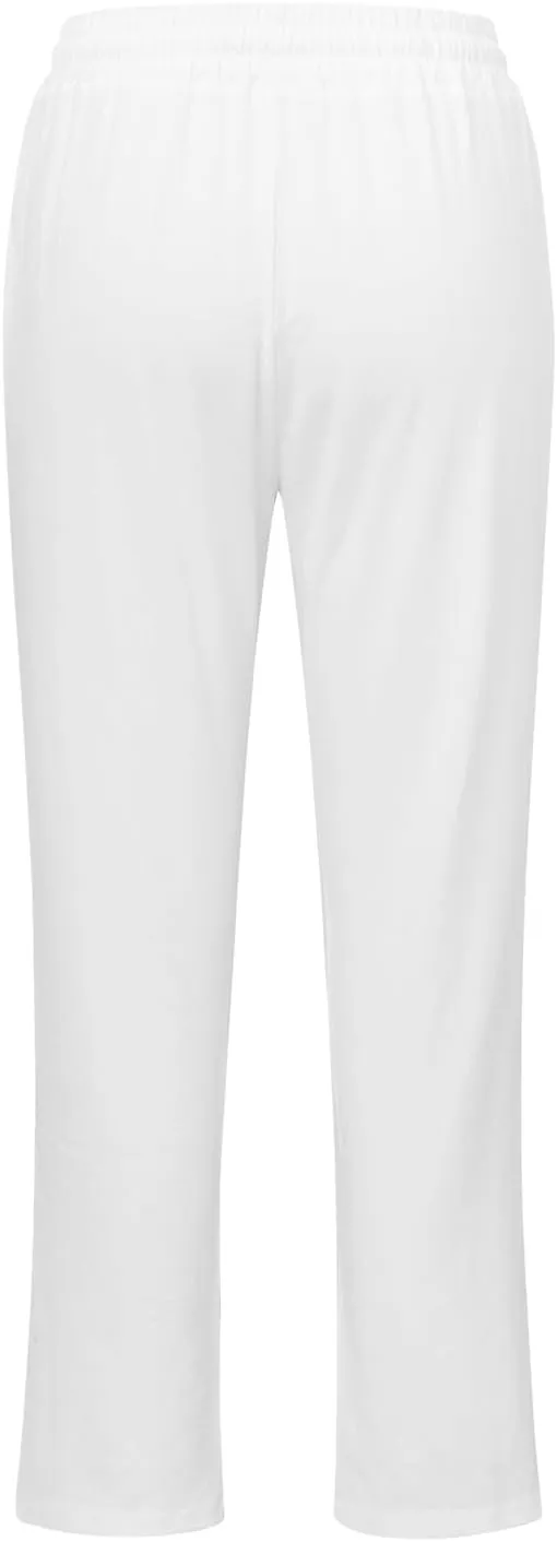 Womens High Waist Summer Linen Pants Baggy Straight Leg Casual Pants with Pockets Drawstring Comfy Lounge Trousers