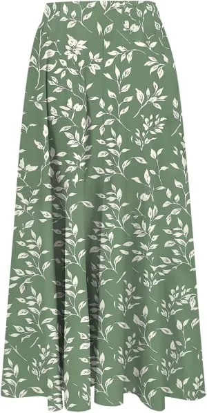 Women's High Waisted Flowy Swing Skirt, Fashion Floral Print Summer Beach Shirts Comfy Casual Daily Going Out Clothes