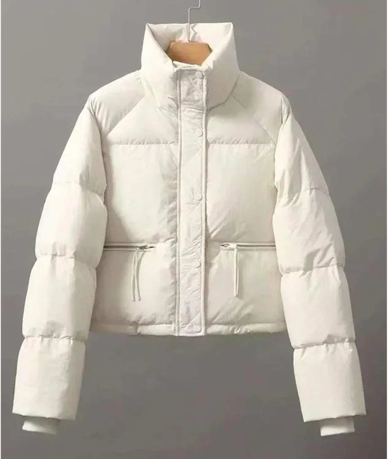 Women's Jacket in Cotton-padded Clothes Short Stand Collar Thicken Bread Jacket Coat Tops
