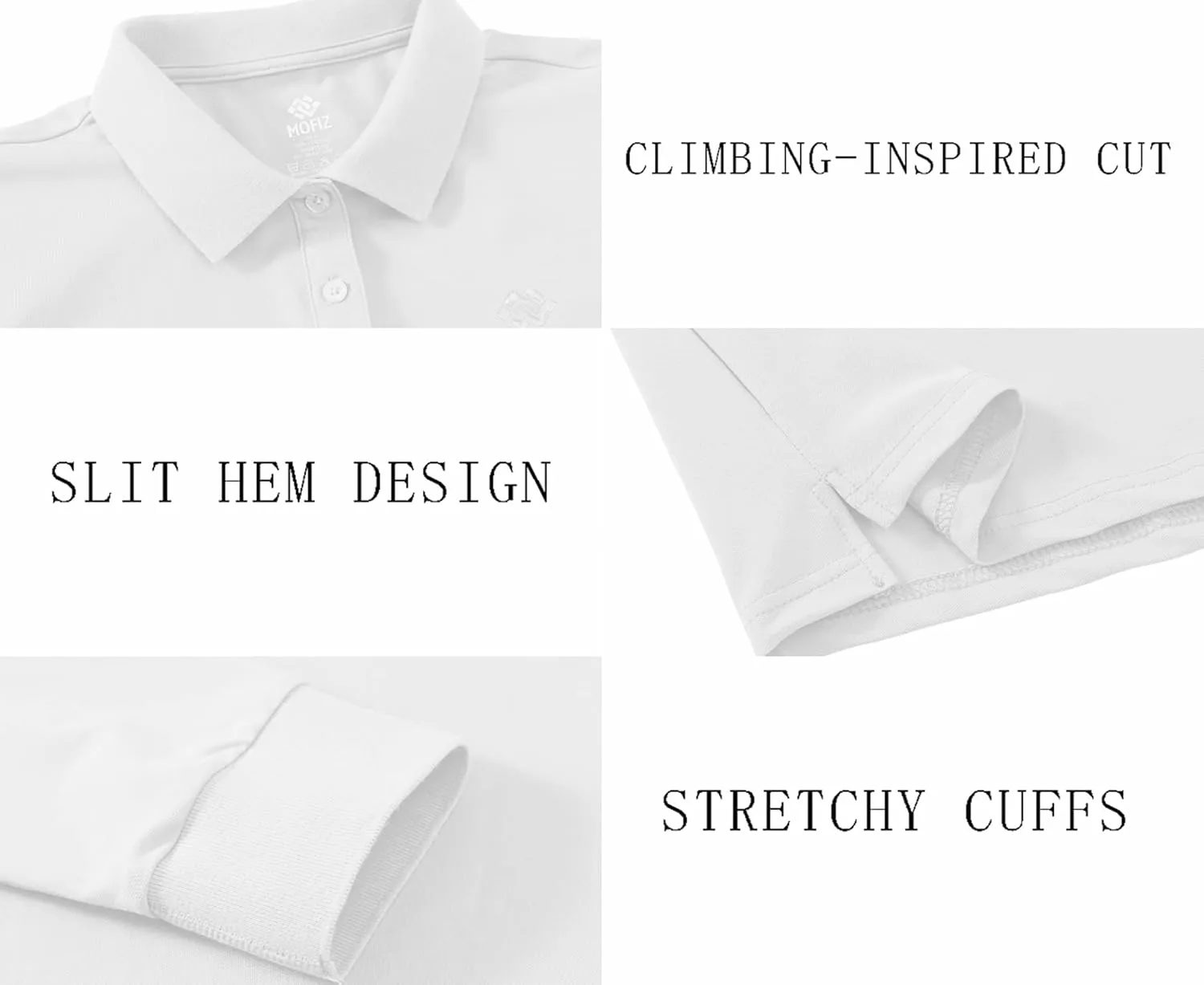 Women's Long Sleeve Golf Polo Shirts Lightweight Quick Dry Moisture Wicking Athletic Tennis Sports Tops 3-Button