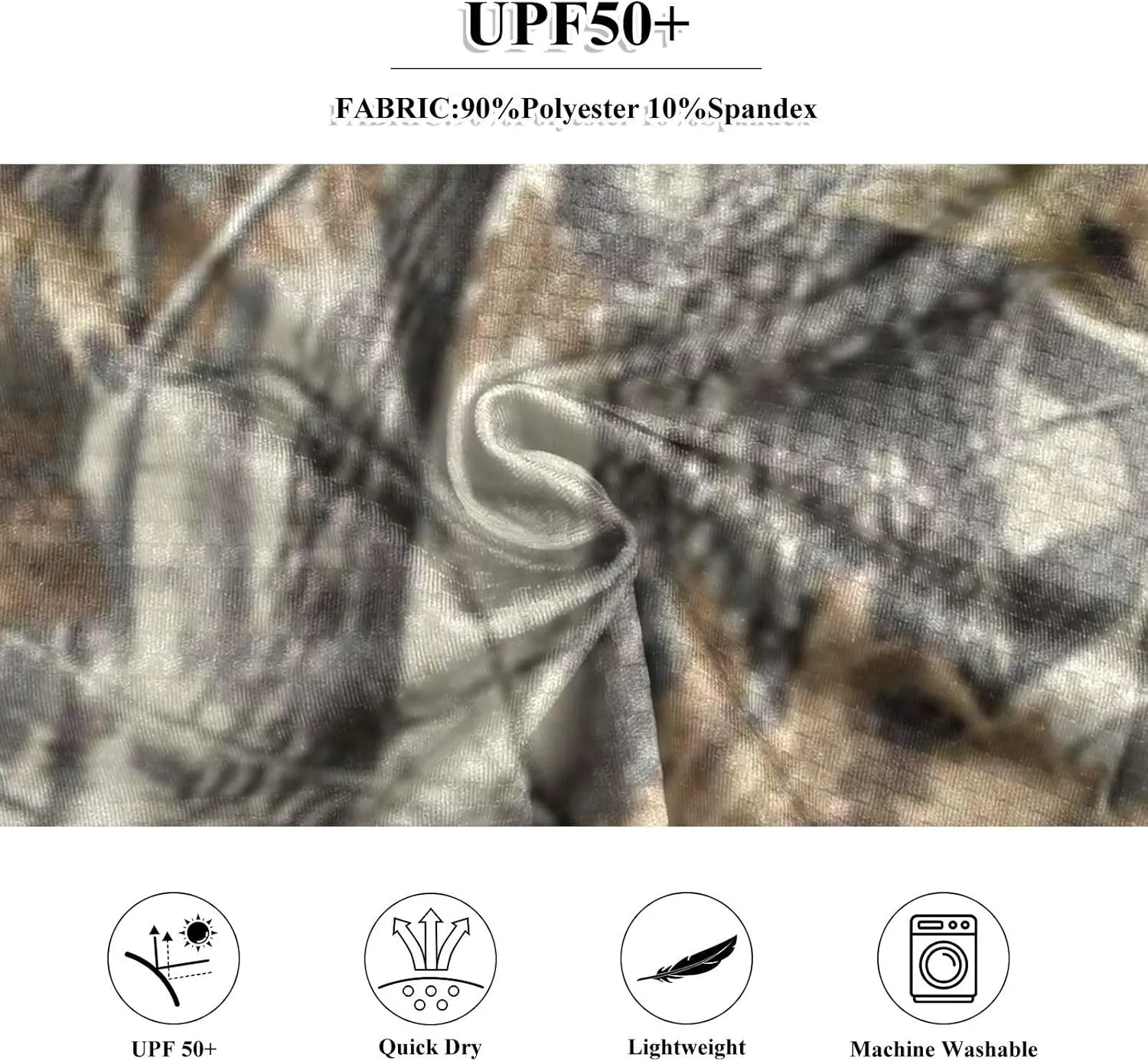 Women's Standard Rash Guard Top Mossy-Tree-camo-Leaf Long Sleeve UPF50  Sun Protection Quick Dry Shirts XS