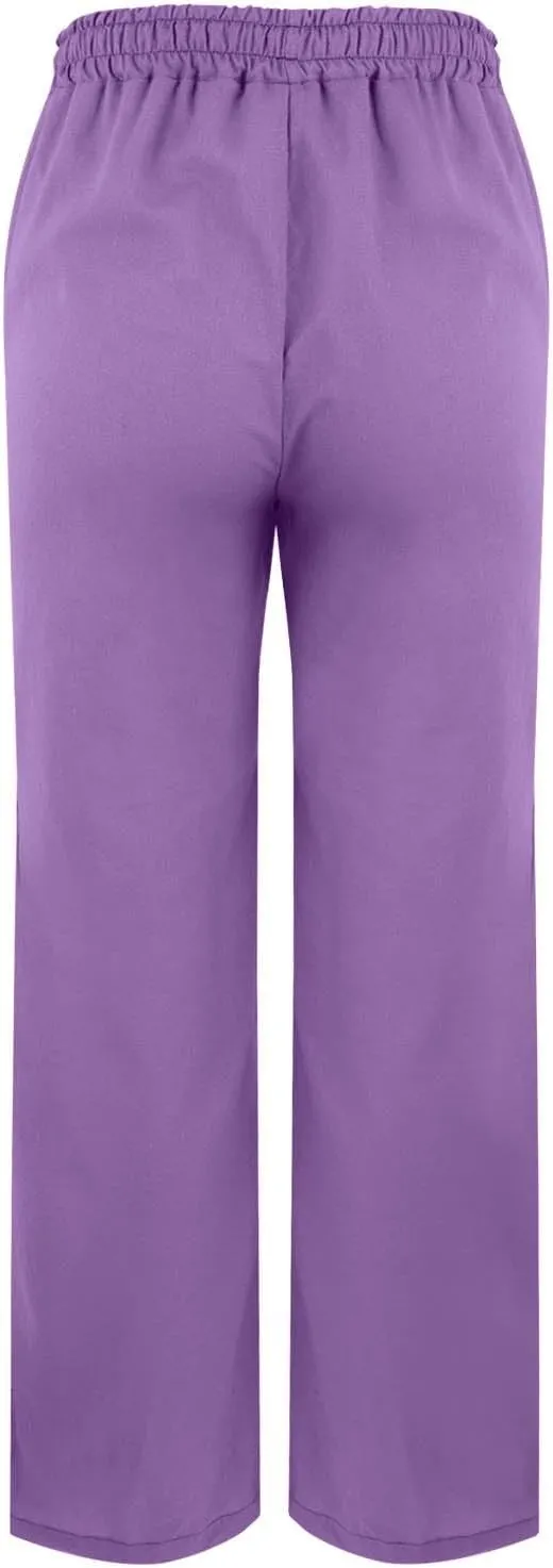 Womens Striped Linen Pants Lightweight Capri Summer Casual Beach Drawstring Elastic Waist Trousers with Pockets