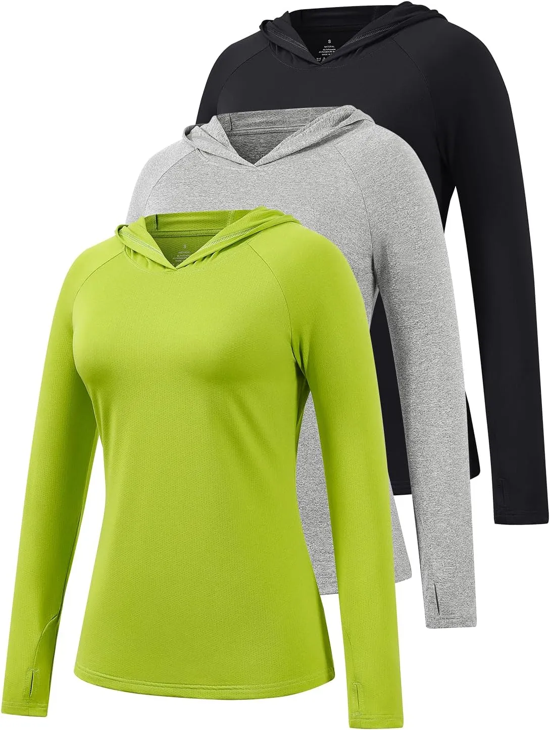 Xelky Women's Hoodie Long Sleeve Sun Shirts Lightweight UV Protection Hooded Shirt Athletic Hoodie with Thumb Hole