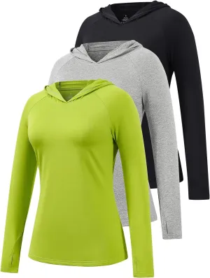 Xelky Women's Hoodie Long Sleeve Sun Shirts Lightweight UV Protection Hooded Shirt Athletic Hoodie with Thumb Hole