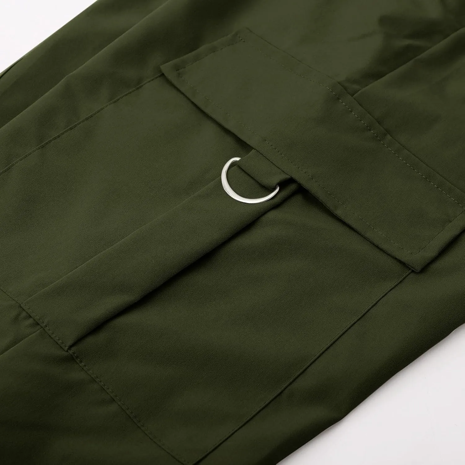 Y2K Cargo Pants for Women Teen Girl Baggy Elastic High Waisted Casual Parachute Pant Straight Leg Streetwear Trousers