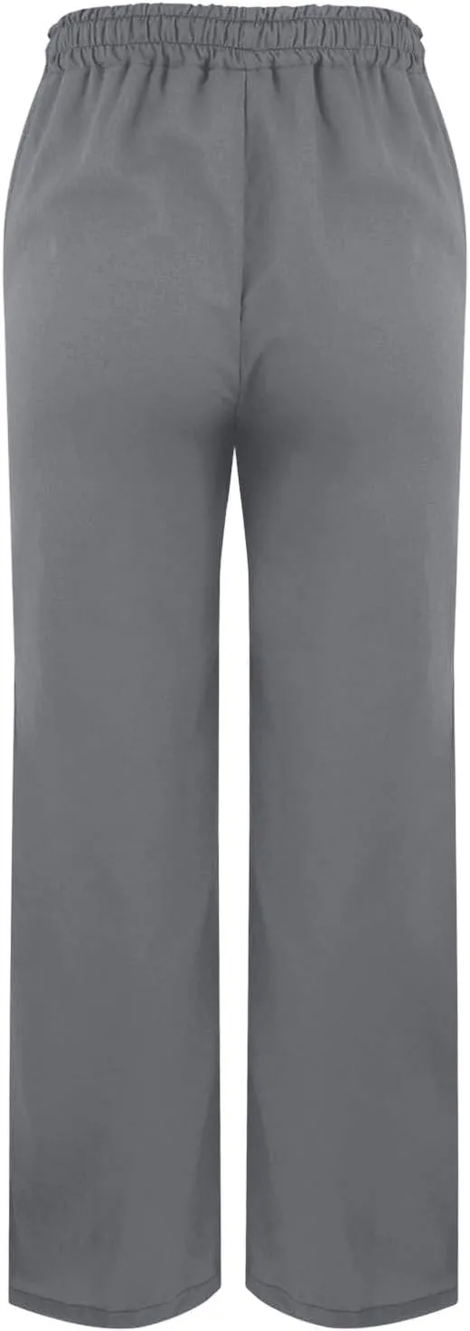 YRAETENM Linen Pants for Women High Waisted Elastic Drawstring Wide Leg Trousers Casual Comfy Beach Outfits with Pockets