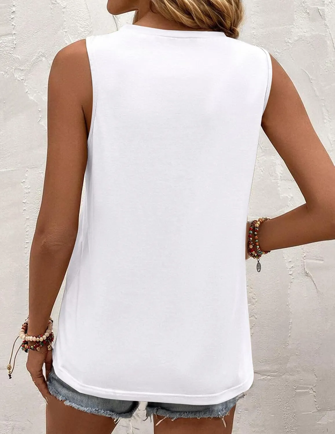 Zeagoo Summer Tank Top for Women 2025 Pleated High Neck Tops Loose Fit Flowy Dressy Tunic Sleeveless Shirts