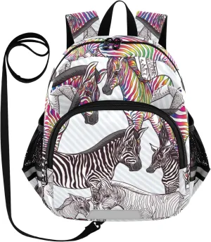 Zebra Cub Black Little Kid Toddler Backpack Baby Boys Girls Kindergarten Pre School Bags Cute Cartoon Backpacks for children